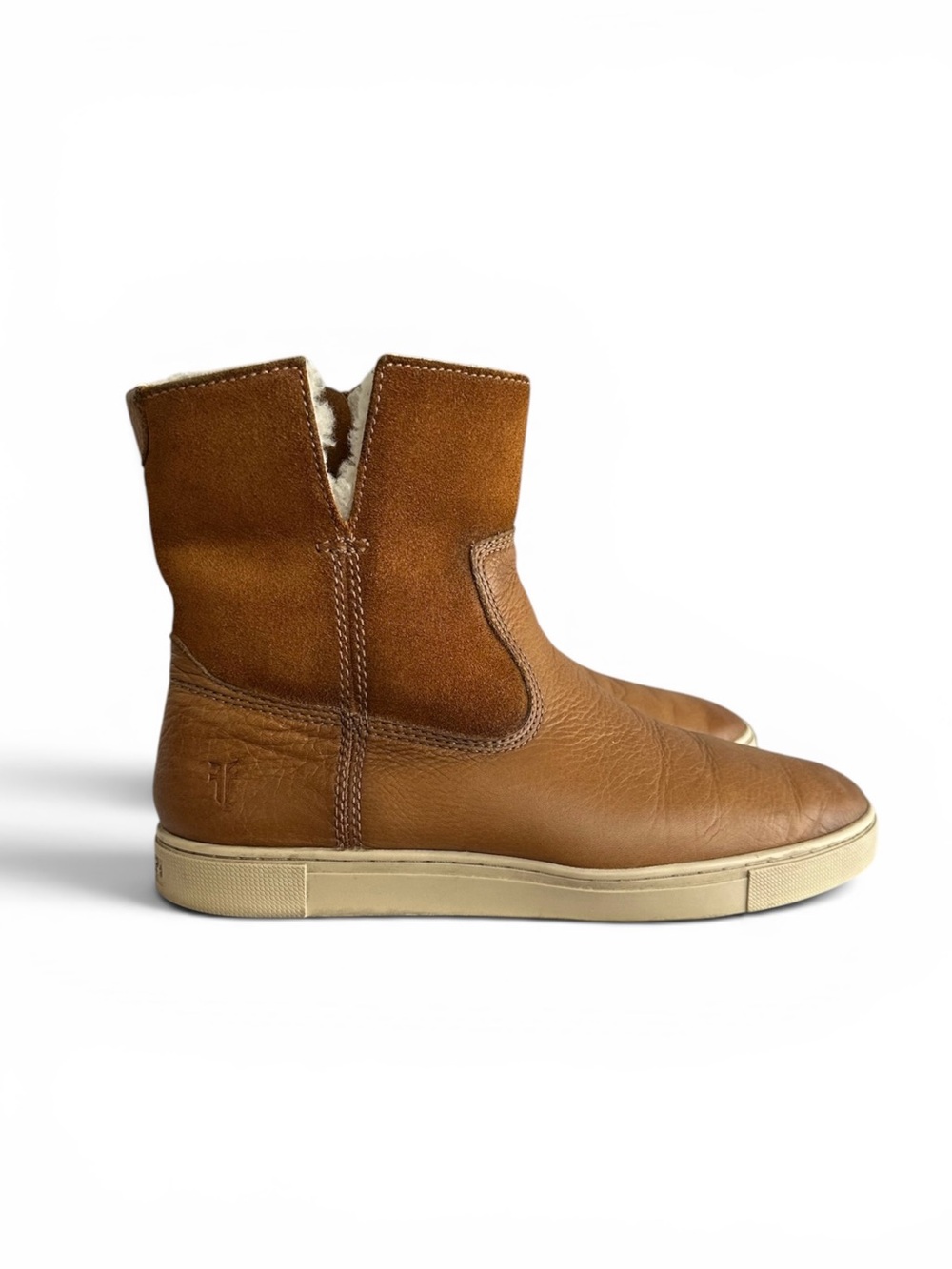 Frye Women’s Gemma Leather Suede Shearling Boots Size 8 M